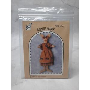 1997 The Quilted Rabbit Bunny Doll Pattern Annie Hare ST-801 12 inch